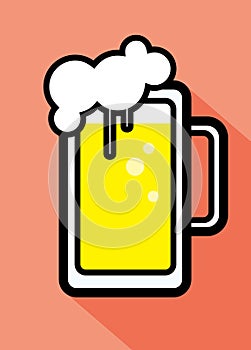 Beer glass iconÃ¢â¬â stock illustration photo